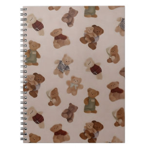 Gezellig gebreide teddybeer parade patroon notitieboek