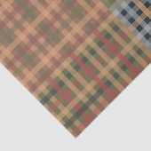 Gezellig Gingham Patchwork Herfst Winter Patroon Tissuepapier (Detail)
