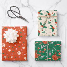 Gezellig grillig cadeaupapier - Design Set 3