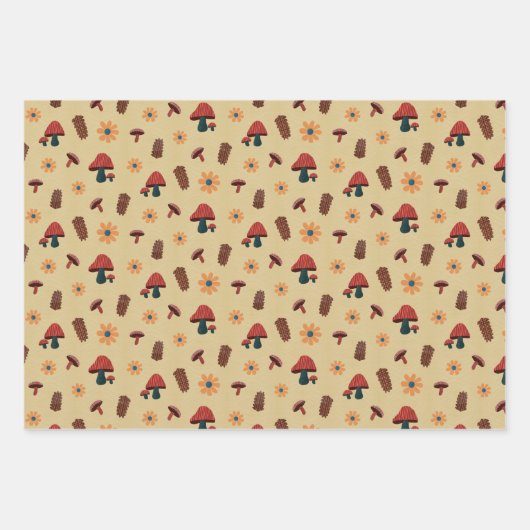 Gezellig grillig cadeaupapier - Design set 5 (Voorkant 2)