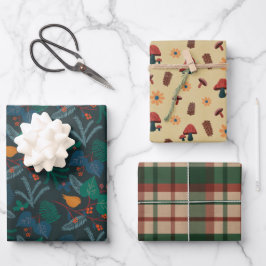 Gezellig grillig cadeaupapier - Design set 5