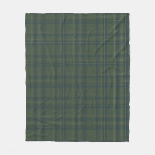 Gezellig Groen Plaid Fleece Deken | Rustic Tartan (Voorkant)