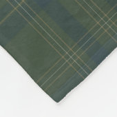 Gezellig Groen Plaid Fleece Deken | Rustic Tartan (Hoek)