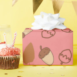 Gezellig Hazelnoot Naadloos inpakpapier voor Herfs