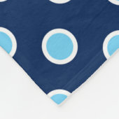 Gezellig Helder Blauw Polka Dots op Navy Fleece De (Hoek)