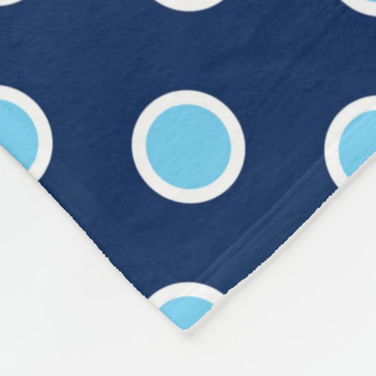 Gezellig Helder Blauw Polka Dots op Navy Fleece De (Hoek)