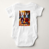 Gezellig Herfst Bunny Duo – Pixar Style Forest Dre Romper (Achterkant)