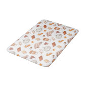 Gezellig Herfst Essentials Waterverf Patroon Badmat (Gekanteld)