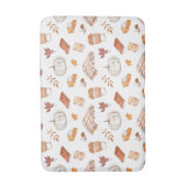 Gezellig Herfst Essentials Waterverf Patroon Badmat (Voorkant Verticaal)