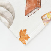 Gezellig Herfst Essentials Waterverf Patroon Fleece Deken (Hoek)