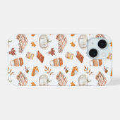 Gezellig Herfst Essentials Waterverf Patroon iPhone 15 Case (Achterkant horizontaal)