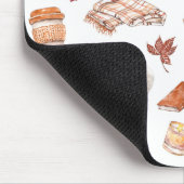 Gezellig Herfst Essentials Waterverf Patroon Muismat (Hoek)