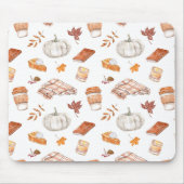 Gezellig Herfst Essentials Waterverf Patroon Muismat (Voorkant)