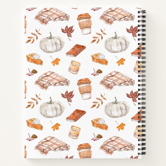 Gezellig Herfst Essentials Waterverf Patroon Notitieboek (Achterkant)