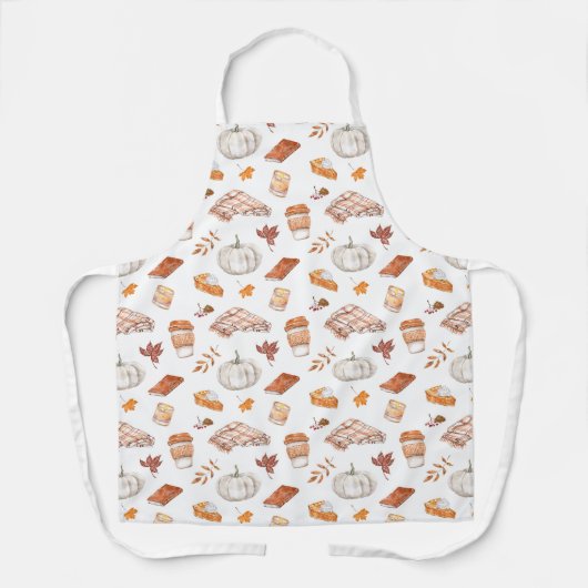 Gezellig Herfst Essentials Waterverf Patroon Schort (Voorkant)