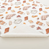 Gezellig Herfst Essentials Waterverf Patroon Sherpa Deken (3/4)