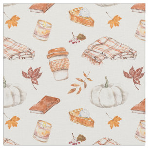 Gezellig Herfst Essentials Waterverf Patroon Stof