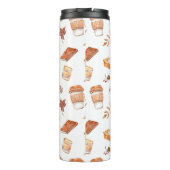 Gezellig Herfst Essentials Waterverf Patroon Thermosbeker (Achterkant)