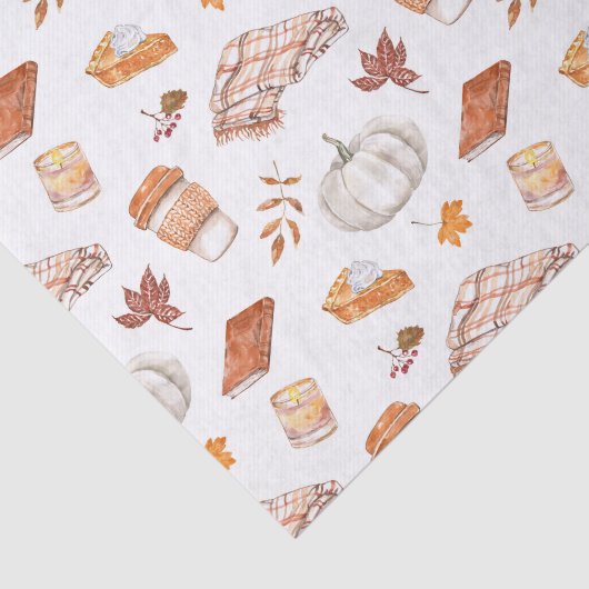 Gezellig Herfst Essentials Waterverf Patroon Tissuepapier (Detail)