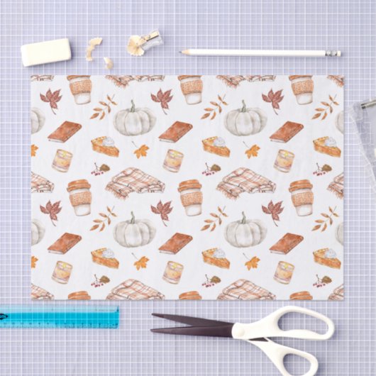 Gezellig Herfst Essentials Waterverf Patroon Tissuepapier (Craft)