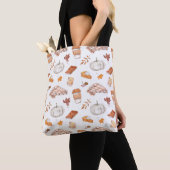 Gezellig Herfst Essentials Waterverf Patroon Tote Bag (Dichtbij)