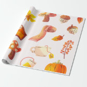 Gezellig Herfst inpakpapier (Uitgerold)