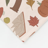 Gezellig herfst patroon fleece deken (Hoek)