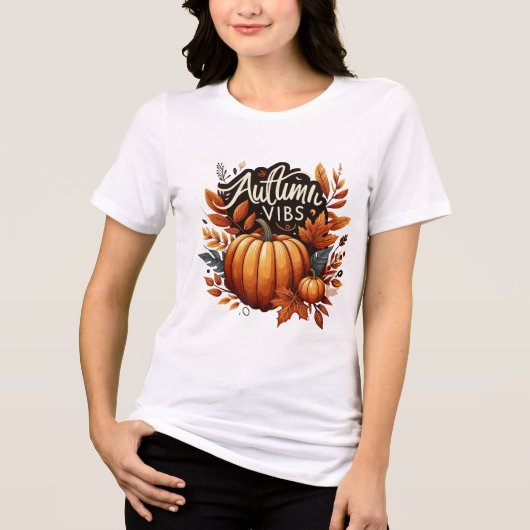 Gezellig Herfst Vibes T-shirt 2025 – Pumpkin Spice (Voorkant)