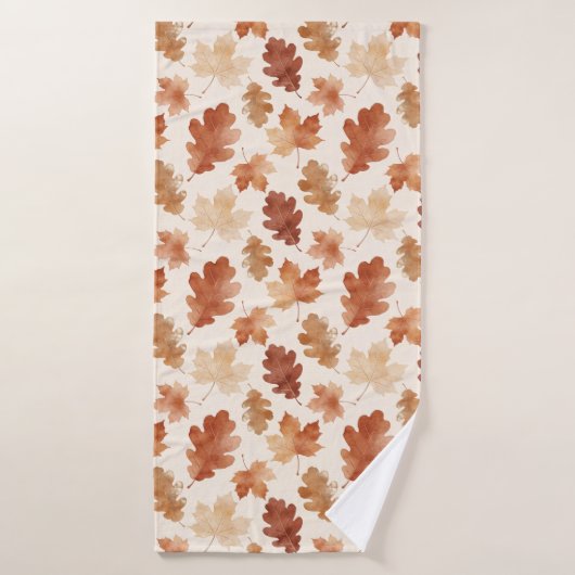 Gezellig herfstbladpatroon badhanddoek (Badhanddoek)