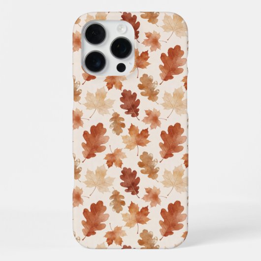 Gezellig herfstbladpatroon iPhone hoesje (Achterkant)