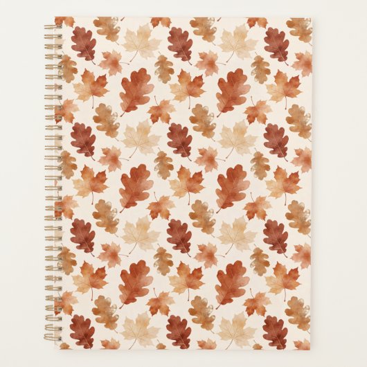 Gezellig herfstbladpatroon planner (Voorkant)