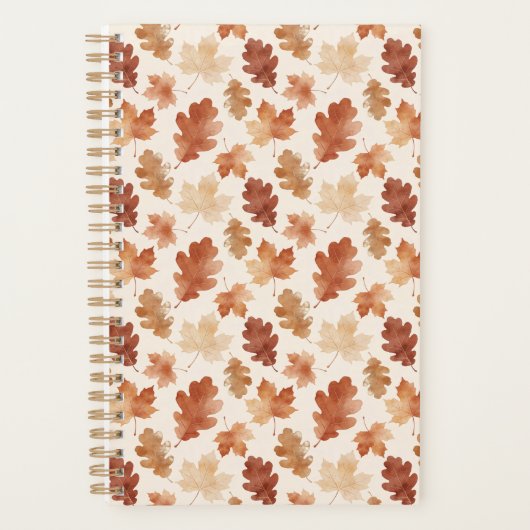Gezellig herfstbladpatroon planner (Voorkant)