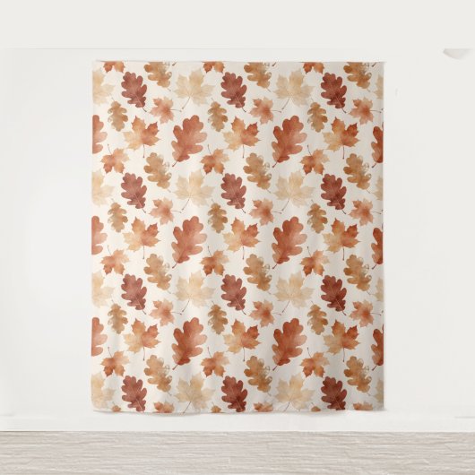 Gezellig herfstbladpatroon wandkleed (Voorkant)