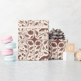 Gezellig herfstinpakpapier cadeaupapier