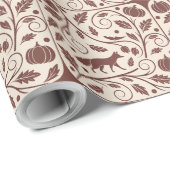 Gezellig herfstinpakpapier cadeaupapier (Rol Hoek)