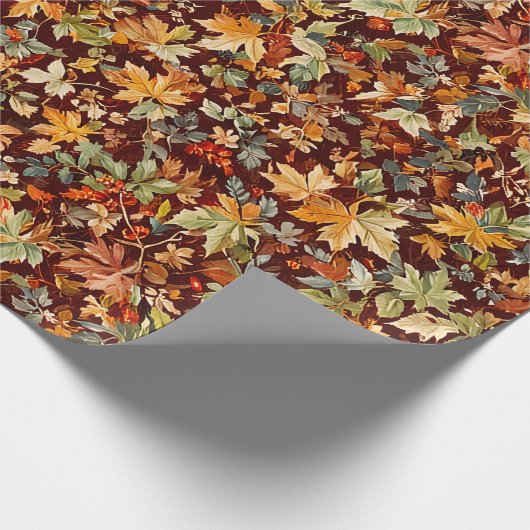 Gezellig herfstinpakpapier cadeaupapier (Hoek)