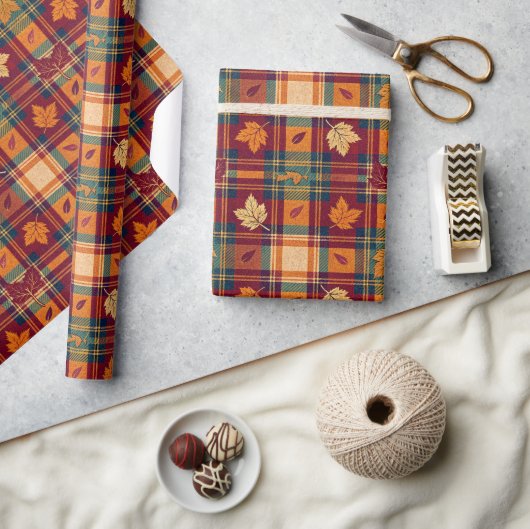 Gezellig herfstinpakpapier cadeaupapier (Crafts)