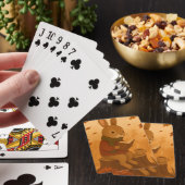 Gezellig herfstkonijn pokerkaarten (Insitu)