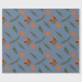 Gezellig herfstnaadloos inpakpapier met pinecones (Vlak)