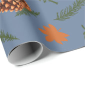 Gezellig herfstnaadloos inpakpapier met pinecones (Rol Hoek)