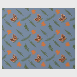 Gezellig herfstnaadloos inpakpapier met pinecones