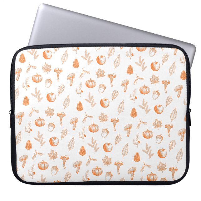 Gezellig Herfstpatroon Laptop Sleeve (Voorkant)