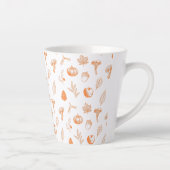 Gezellig Herfstpatroon Latte Mok (Rechts)