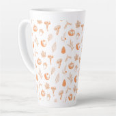 Gezellig Herfstpatroon Latte Mok (Linkerhoek)