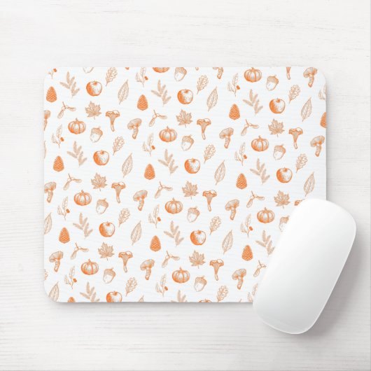 Gezellig Herfstpatroon Muismat (Met muis)