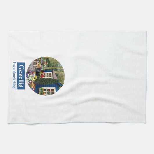 Gezellig, het is een nederlands ding! theedoek (Horizontaal)