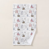 Gezellig Huis Kerstmis Roze ID985 Bad Handdoek (Handdoek)