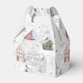 Gezellig Huis Kerstmis Roze ID985 Bedankdoosjes