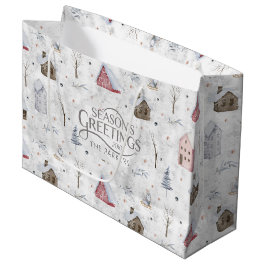 Gezellig Huis Kerstmis Roze ID985 Groot Cadeauzakje