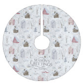 Gezellig Huis Kerstmis Roze ID985 Kerstboom Rok (Voorkant)